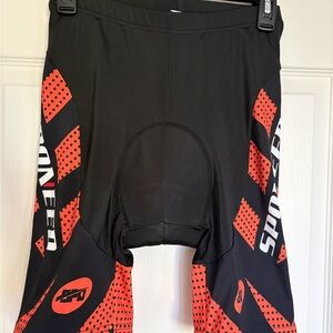 Men’s Black and Red Athletic Cycling Shorts